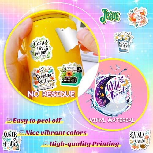 100Pcs Jesus Christian Stickers Pack.Waterproof Inspirational Bible Verses Stickers for Scrapbook Water Bottles Laptop Notebook,Christian Decals Gifts for Teens Adults - color: 100 - Bible Quotes