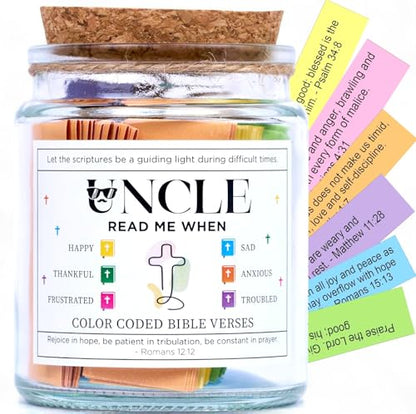 Bible Verse Jar for Uncle – 92 Strength Scriptures - color: Bible For Uncle