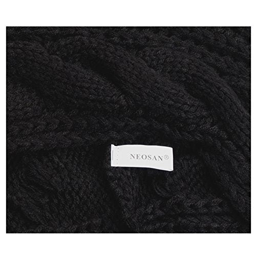 NEOSAN Womens Thick Ribbed Knit Winter Infinity Circle Loop Scarf - color: Twist Dark Chocolate