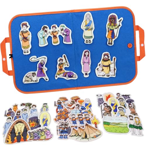 CHEFAN Cain and ABEL Felt Board Bible Stories, 4 Story Sets for Kids - color: Cain and Abel & Other 3 Bible Stories Set
