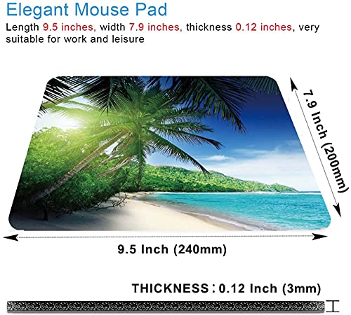 Beach in Sunset Mouse Pad,Non-Slip Rubber Base Wireless Gaming MousePads for Computers Laptop Office,Cute Mouse Pads with Designs for Women - color: S132