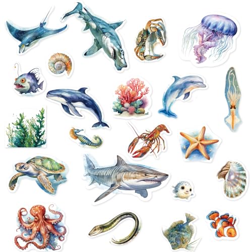 CHEFAN Ocean Animal Felt Board Story Pieces, 22-Piece Set - color: A-blue