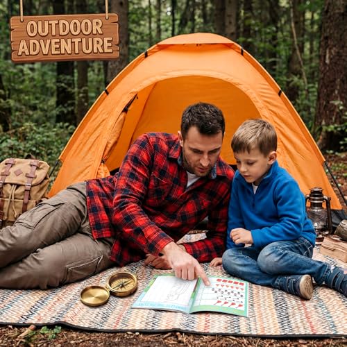 Kosiz 24 Pcs Camping Party Favors Activity Books Bulk, Mini Camping Birthday Party Supplies for Goodie Bag Stuffers, Nature Theme Coloring Booklets with Mazes Puzzles for Classroom Rewards & Pinata - style: Camping