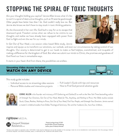 Get Out of Your Head Bible Study Guide plus Streaming Video, Updated Edition: Six-Session Bible Study in Philippians