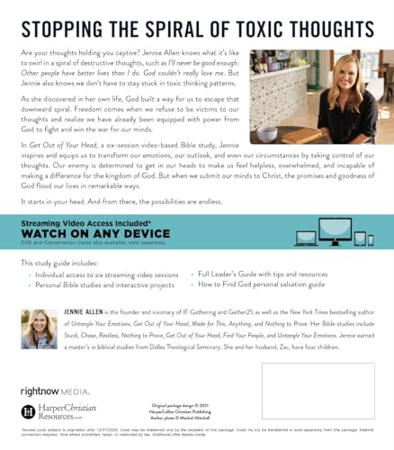 Get Out of Your Head Bible Study Guide plus Streaming Video, Updated Edition: Six-Session Bible Study in Philippians
