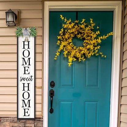TQianJiang Home Sweet Home Front Porch Sign, 45"X9", Black - color: Home Sweet Home Front Porch Outdoor (Black)