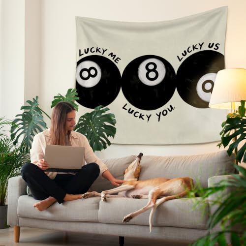 HUGANE Lucky 8 Ball Tapestry Wall Decor 50x60 Inch - color: colour-06