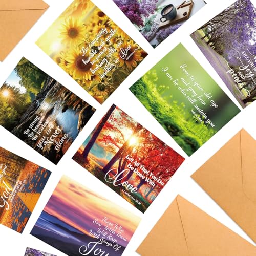 WorldBazaar Christian Greeting Cards 24 Pack Religious Card