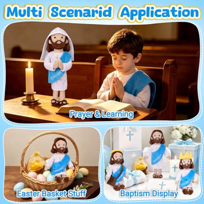 Jesus Plush, Dress Up Collectible Toy, Baptism, Easter - color: Blue