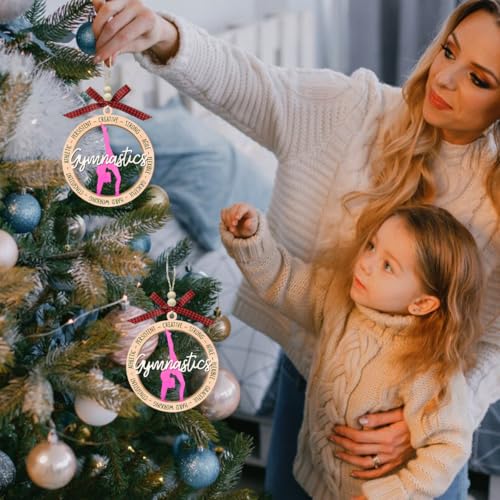 Gymnastics Ornament for Girl, Gymnast Ornaments for Christmas Tree - Gymnastics Gifts for Girls, Coach, Gymnast Gifts for Girls 4-12 - style: Gymnastics