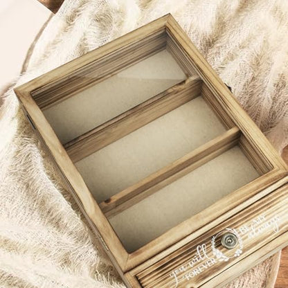 11" x 16" Wedding Shadow Box Display Case & Frame - Pine Wood Shadow Box