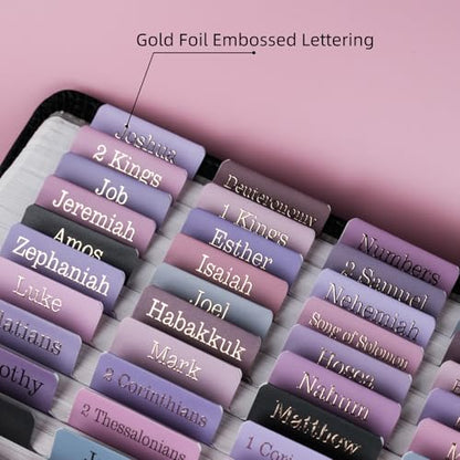 UPAFEXXI-Laminated Bible Tabs, Bible Tabs for Women and Men(Purple) - color: Purple