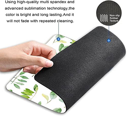 Watercolor Herbal Leaves Mouse Pad, Eucalyptus Green Leaf Natural Plant Foliage Botanical Customized Non-Slip Rubber Base Mousepads, Computer Mouse Pads for Wireless Mouse 9.5×7.9×0.12 inches - color: TSP236