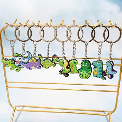 Cute Keychain Bulk,Cute Key Chain for Car Keys Purse Bag Rewards - color: Dinosaur-30