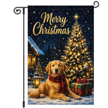 Louise Maelys Christmas Tree Dog Garden Yard Flag 12x18 Inch - color: Multi-5