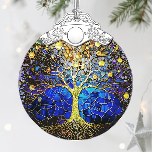 Tree of Life Stained Glass Ornament - Christmas Decorations for Tree | Christmas Ornaments | Holiday Ornament – Holiday Party Gifts | Gift Ideas | Xmas Gift - color: Style 1-tree of Life