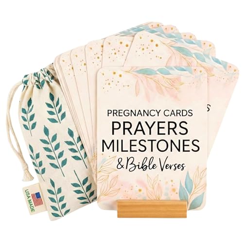 Devotional Pregnancy Prayer Cards for Christian Mothers, by Lumont - color: Floral Set