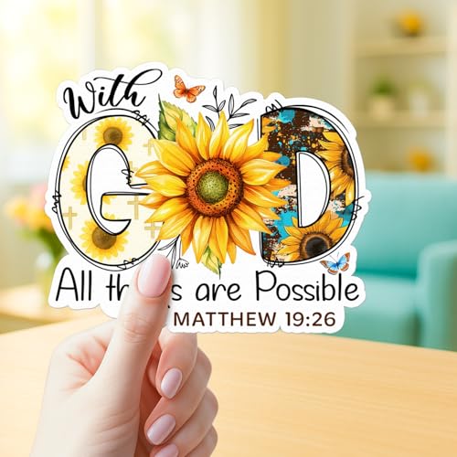 4 Pcs Christian Motivational Sticker for Women - Bible Verse Vinyl Stickers - color: Bible Verses 1