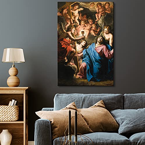 artprints1stop Canvas Print Wall Art - Christ at Prayer on the Mount of Olives, 1705 by Noël Coypel - 12x18 inches - color: Christ at Prayer on the Mount of Olives, size: 18"L x 12"W