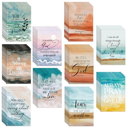 Kosiz 100 Pcs Christian Gift Bulk Mini Bible Verse Notebooks