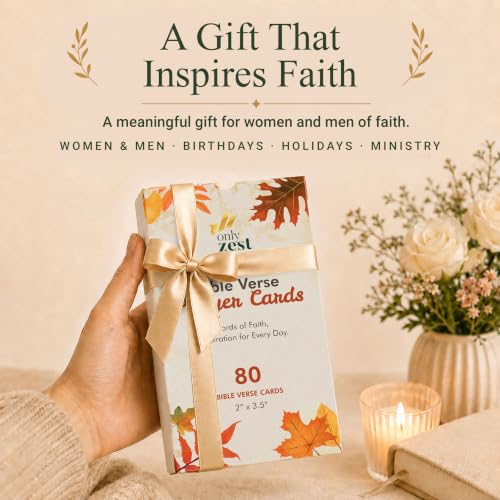 80 Unique Bible Verse Cards - Mini Scripture Cards for Women - color: Autumn