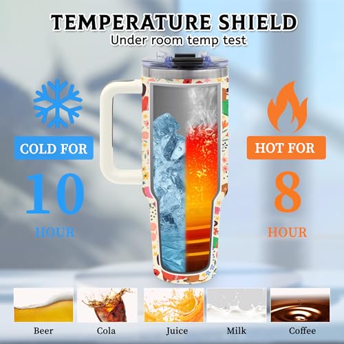 Dachshund Gifts for Women, 40oz Tumbler with Handle & Straw - color: Dachshund-Yellow