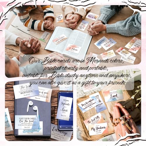 Estune 240 Pcs Bible Verse Cards bulk with Full Scripture, Cute Style - style: Cute Style