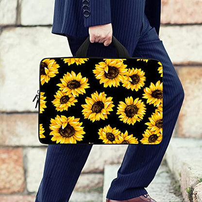 RICHEN 10 inch Messenger Bag Carrying Case with Handle Accessory Pocket Fits 7 to 10-Inch Laptops/Notebook/Kids Tablet (7-10.2 inch, Sunflowers) - color: Sunflowers, size: 7-10.2 inch