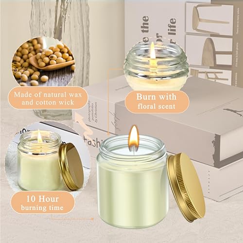 ACITHGL 36 Pcs 4oz Mini Mason Jar Candles Small Scented Candles Bulk Aromatherapy Ideal Souvenir Favors for Wedding Birthday Party (Vanilla, Lilac, Gardenia, Gold) - color: Gold, style: Vanilla, Lilac, Gardenia