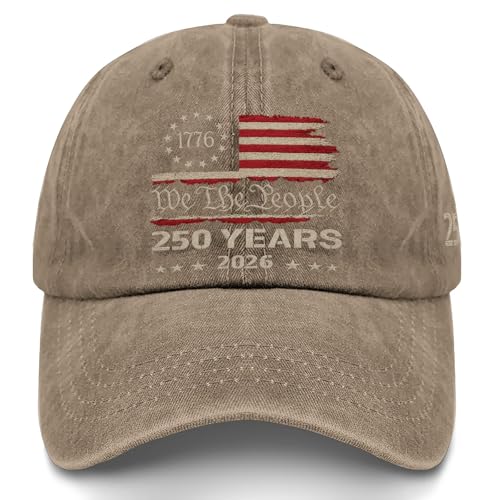 250th Anniversary 250 Years Freedoms Baseball Hat Running Embroidered Cap for - color: Pigment Khaki6