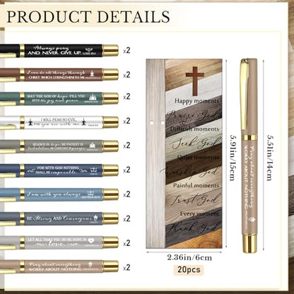 Spakon 20 Set Pastor Appreciation Gifts Christian Gifts Bulk for Men