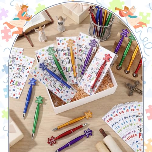 MotiMind 25 Sets Catholic Religious Gifts Puzzle Ballpoint Pens