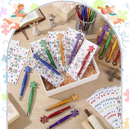 MotiMind 25 Sets Catholic Religious Gifts Puzzle Ballpoint Pens