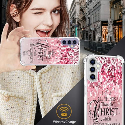 for Samsung Galaxy S24 & S25 Case - Pink Bible Verses - color: Pink Bible Verses, size: Galaxy S24 & S25