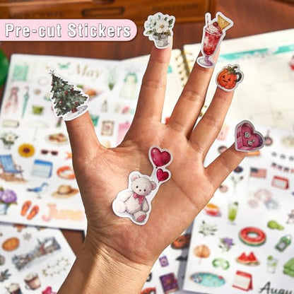 200+ Pcs Planner Holiday Seasonal Stickers Sheets for Women - color: Planner Stickers
