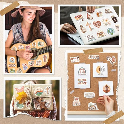 SigyoJeom 200PCS Christian Stickers, Boho Bible Verse & Jesus Faith Decals