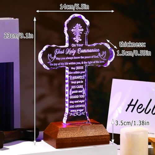 Ornalrist First Holy Communion Gifts for Girls Boys Crystal Christian Gift - color: First Holy Communion