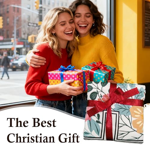 Christian Throw Blanket Gift for Women 60"x50", Birthday Inspirational Gift - color: Flowerchrist