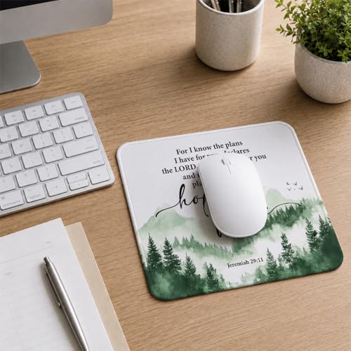 QIYUHOY Christian Bible Verses Mouse Pad, 9.5x7.9 Inch - color: hope and future