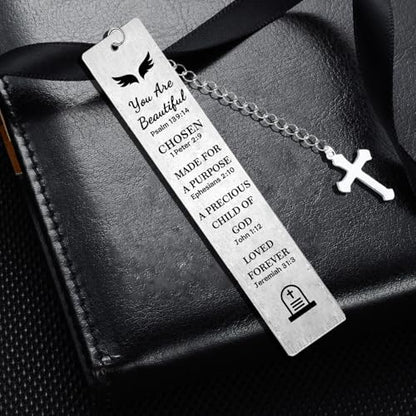 Christian Gifts for Women Christian Bookmarks Religious Bookmark Bible Bookmark for Women - color: Silver