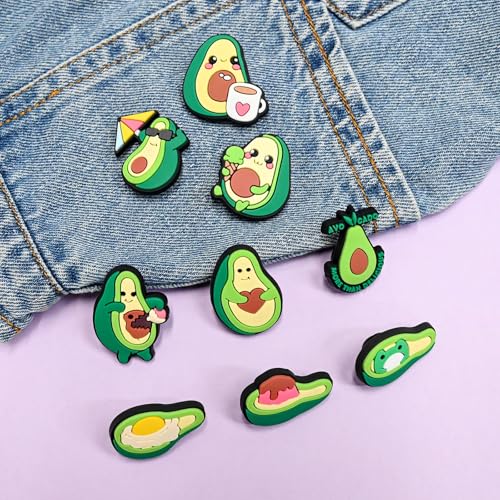 Cute Pins Bulk, Funny Lapel Badge Pins Rubber Brooch Pins for Backpacks, Hats, Bags - style: Avocado-30PCS