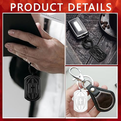 Football/Baseball/Soccer/Basketball Keychain for Men Sport Gifts for Men - color: Black, style: Football-isaiah 41:10