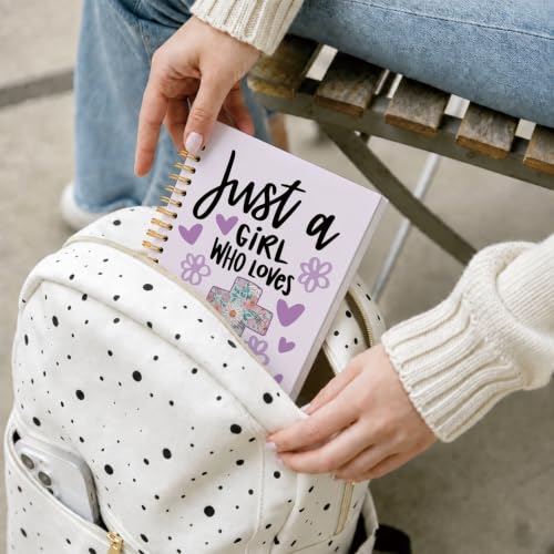 foedor Purple Christian Bible Verse Spiral Notebook Journal, 5.5×8.3 Inch - style: jesus purple