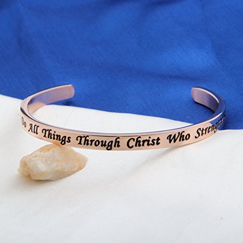 FEELMEM I Can Do All Things Through Christ Who Strengthens Me Philippians 4:13 Religious Jewelry Christian Gifts