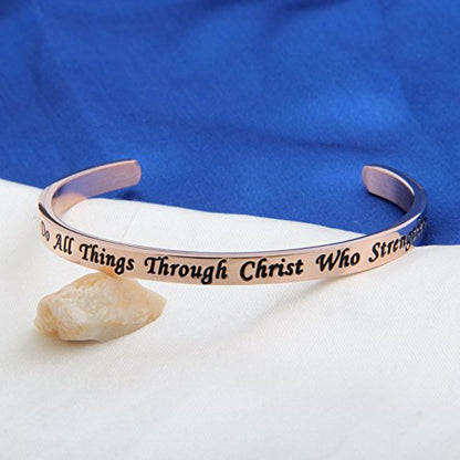 FEELMEM I Can Do All Things Through Christ Who Strengthens Me Philippians 4:13 Religious Jewelry Christian Gifts