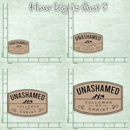 314PI Unashamed Follower of Christ Sticker, Christian Scripture Stickers, Water Assistant Bible Verse Stickers, Faith Decal for Water Bottle Phone Laptop, Gift for Christian, God Sticker (Size 6") - size: Size 6"