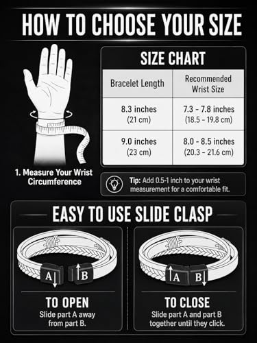 Mens Leather Cross Bracelet Braided Multi Layer Wristband with Stainless Steel Clasp - Christian Religious Gifts for Him(Brown/Black/Blue) - color: Black Leather&Gold Plated, size: 9in(Fits larger wrists)