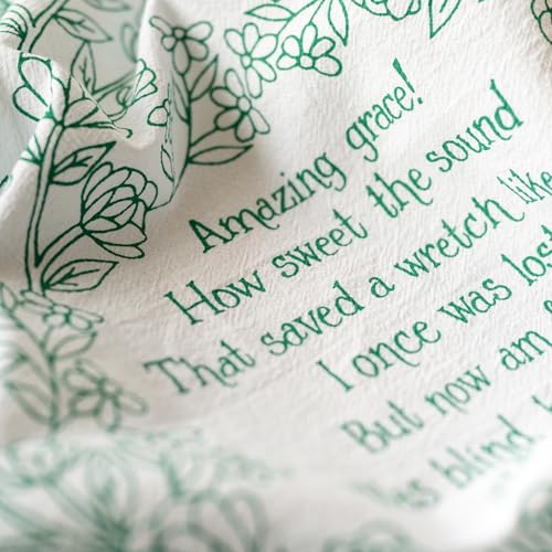 Little Things Studio Tea Towels - Amazing Grace - Pine Green, 20 x 24 Inch - color: Amazing Grace - Pine Green