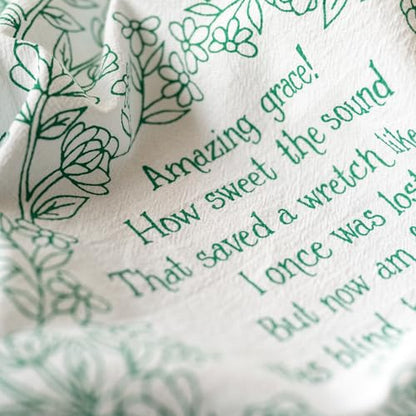 Little Things Studio Tea Towels - Amazing Grace - Pine Green, 20 x 24 Inch - color: Amazing Grace - Pine Green