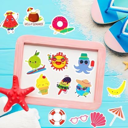 300Pcs Summer Stickers for Kids, Hawaiian Beach Stickers, Tropical Stickers - style: 300Pcs Summer Stickers